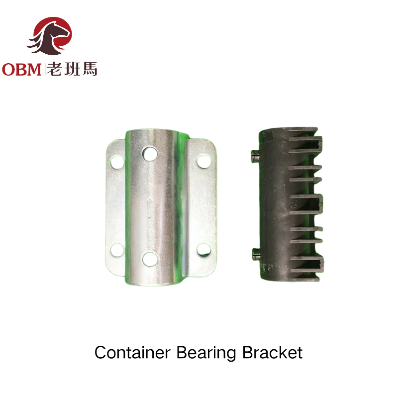 Large Bearing Bracket Outer L with Split Bushing | Container Door Lock Rod Support Bracket