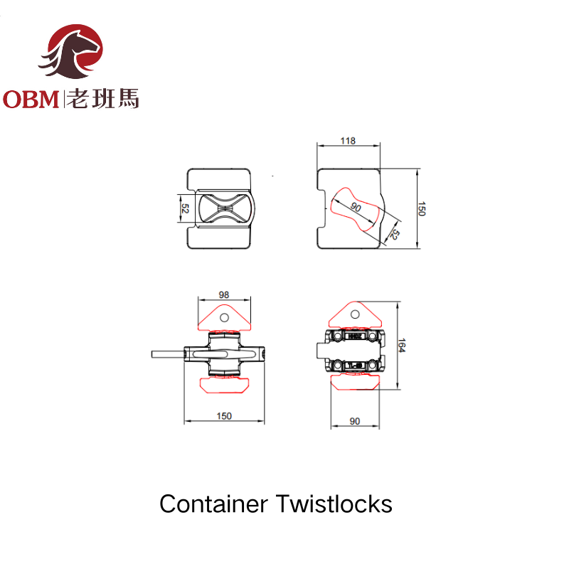 CF-1 Manual Bottom Separate Rotating Twist Lock