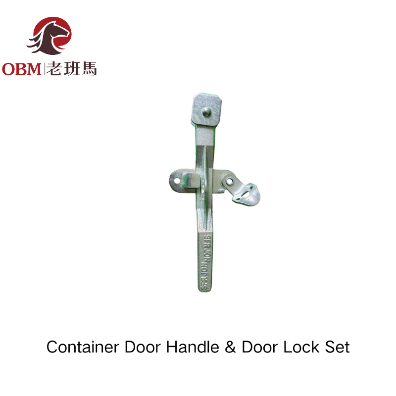 Container Door Handle Complete Kits | Forging Handle / Press Handle Kit; Lock Retainer Catch Plates for Shipping Containers