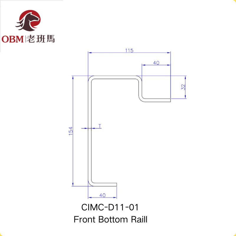 Corten Steel Front Bottom Rail for Shipping Container Frame