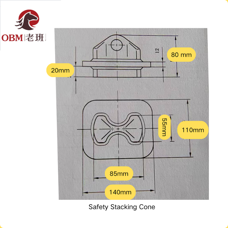 EB-1 Single Bottom Stacking Cone | Container Positioning Guide Cone for Vessel & Yard Stacking