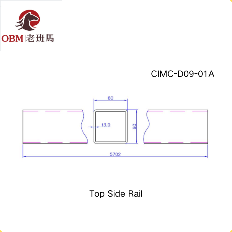 Corten Steel Container Top Side Square Tube Rail for Shipping Container Roof Support